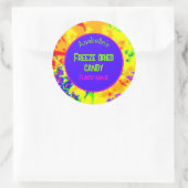 Gevriesdroogd Snoep Kleurrijk gepersonaliseerd lab Ronde Sticker (Tas)
