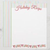 Gevroren koekjes Kerst recept briefhoofd (Voorkant / Achterkant)