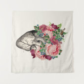 Gevuld aan Overlopend Anatomisch Hart Wandkleed (Voorkant (horizontaal))