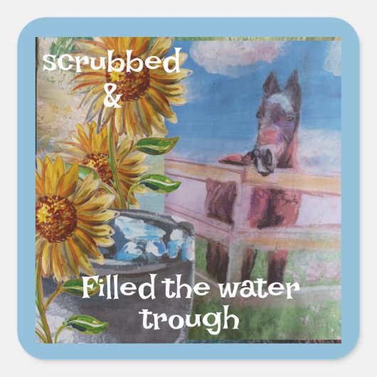 gevuld door vandaag zoete Jamie Vierkante Sticker (Voorkant)