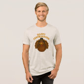 Gevuld met Bedankt Thanksgiving Tri-Blend Shirt (Voorkant volledig)