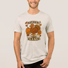 Gevuld met Bedankt Thanksgiving Tri-Blend Shirt