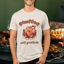 Gevuld met Dankbaarheid Grappige Thanksgiving Kalk