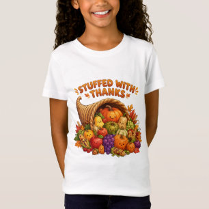 Gevuld Met Dankbaarheid Mooie Thanksgiving Hoorn D T-shirt