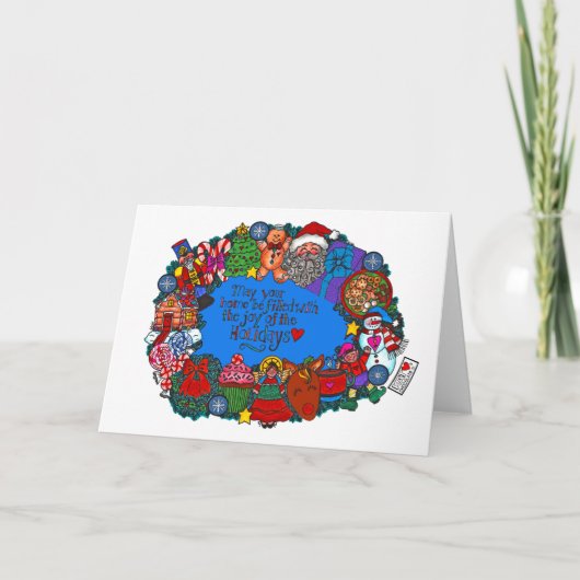 gevuld met de vreugde van de kaart van Feestdagen (Voorkant)