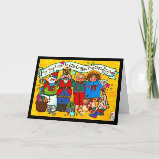 gevuld met de vreugde van de kerstKaart Kaart (Voorkant)