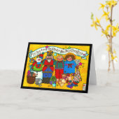 gevuld met de vreugde van de kerstKaart Kaart (Gele Bloem)