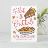 gevuld met Gratitude Happy Thanksgiving Feestdagenkaart (Staand voorkant)