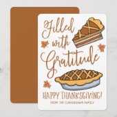 gevuld met Gratitude Happy Thanksgiving Feestdagenkaart (Voorkant / Achterkant)