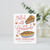 gevuld met Gratitude Happy Thanksgiving Feestdagenkaart (Staand voorkant)