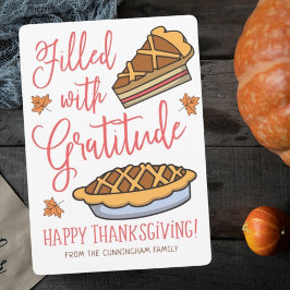 gevuld met Gratitude Happy Thanksgiving Feestdagenkaart
