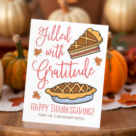 gevuld met Gratitude Happy Thanksgiving Feestdagenkaart