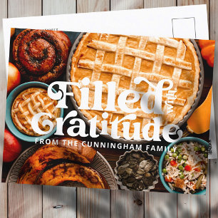 gevuld met Gratitude Happy Thanksgiving Feestdagenkaart