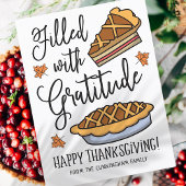 gevuld met Gratitude Happy Thanksgiving Feestdagenkaart