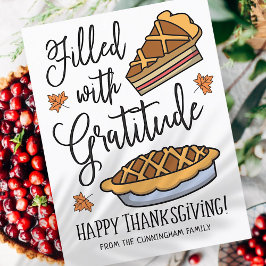 gevuld met Gratitude Happy Thanksgiving Feestdagenkaart