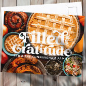 gevuld met Gratitude Happy Thanksgiving Feestdagenkaart