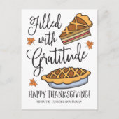 gevuld met Gratitude Happy Thanksgiving Feestdagenkaart (Voorkant)