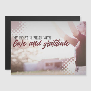 gevuld met liefde en dankbaarheid magnetische uitnodiging