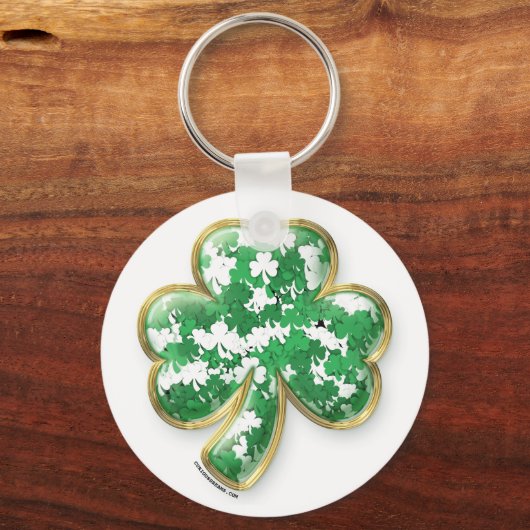 gevuld met Luck Shamrock Sleutelhanger (Voorkant)