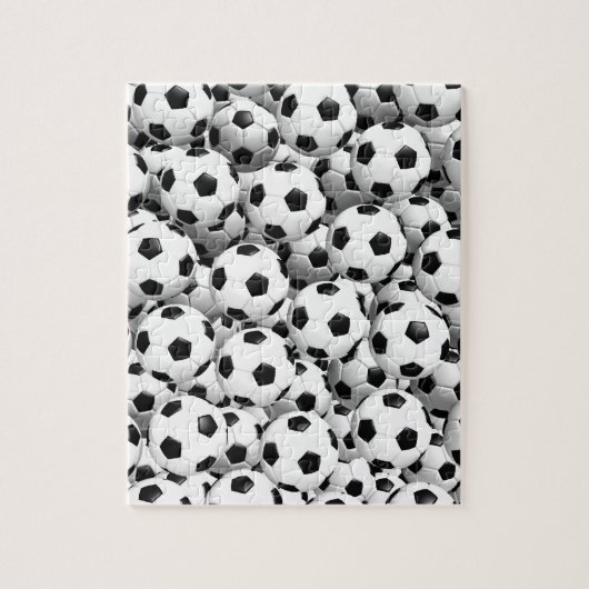 gevuld met Voetballen Legpuzzel (Verticaal)