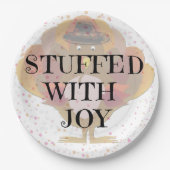 Gevuld met vreugde Turkije Kleurrijke Sprinkle Din Papieren Bordje (Voorkant)