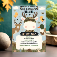 gevuld Wild Camo Oh Deer Eend jacht 1e verjaardag