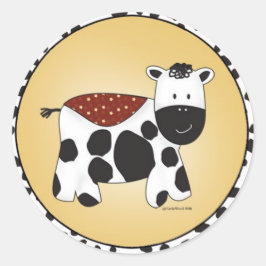 Gevulde dierlijke Koe Sticker