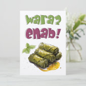 Gevulde druivenbladeren Wara2 Enab ورقعن ب Kaart (Staand voorkant)