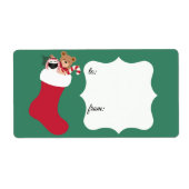 Gevulde Mr. Egg van en naar cadeau-etiketten Etiket (Voorkant)