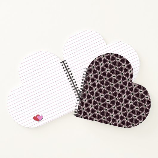 Gevulde Quilt Heart Shaped Notitieboek (Binnen)