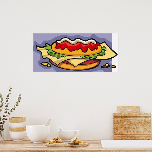 Gevulde sandwich poster