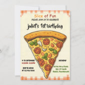 gevulde voeding jongen meisje tiener pizza eerste  kaart (Voorkant)