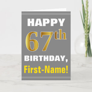 Verjaardagskaart 67 Jaar