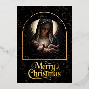 “Gewaagd in Goddelijk Licht” Folie Kerstkaart Feestdagenkaart