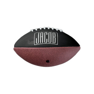 Gewaagd & Modern Jouw naam of Word   Wit op Zwarte American Football