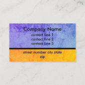 gewaagd modern oranje en blauw geometrisch ontwerp visitekaartje (Achterkant)