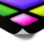 gewaagd ontwerp van lotus/tulpenstaafglas poster (Hoek)