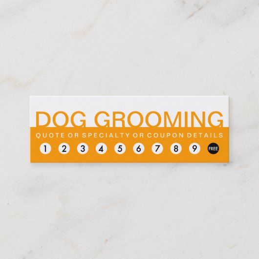 gewaagde DOG GROOMING klantenloyaliteit Klantenkaartje (Voorkant)