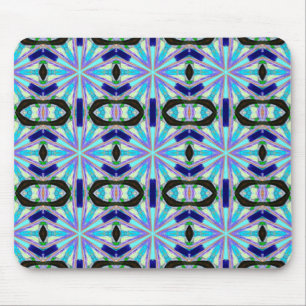 gewaagde geometrische blauwe zwarte ontwerpmousepa muismat