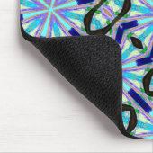 gewaagde geometrische blauwe zwarte ontwerpmousepa muismat (Hoek)