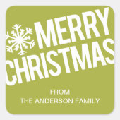 GEWAAGDE KERST | VAKANTIE CADEAU LABELS (Voorkant)