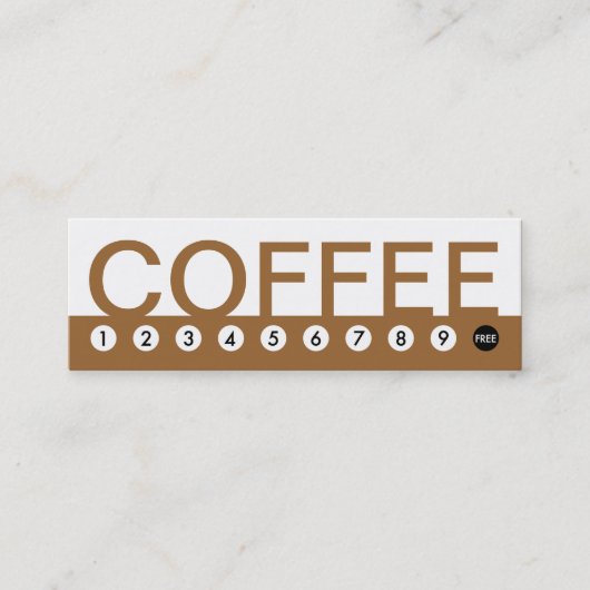 gewaagde klantenloyaliteit COFFEE Klantenkaartje (Voorkant)