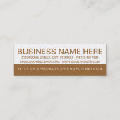 gewaagde klantenloyaliteit COFFEE Klantenkaartje (Achterkant)