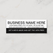 gewaagde klantenloyaliteit LOCKSMITH Klantenkaartje (Achterkant)