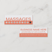 gewaagde klantenloyaliteit MASSAGES Klantenkaartje (Voorkant / Achterkant)