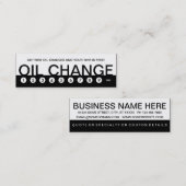 gewaagde klantenloyaliteit OIL VERANDEREN Klantenkaartje (Voorkant / Achterkant)