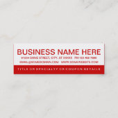 gewaagde klantenloyaliteit PIZA Klantenkaartje (Achterkant)