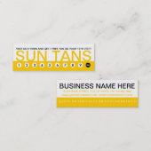 gewaagde klantenloyaliteit SUN TANS Klantenkaartje (Voorkant / Achterkant)