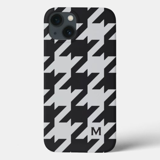 Gewaagde moderne grijze zwarte houndstooth met Case-Mate iPhone case (Achterkant)