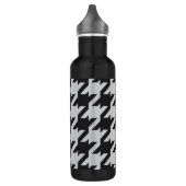 Gewaagde moderne grijze zwarte houndstooth met waterfles  (Links)